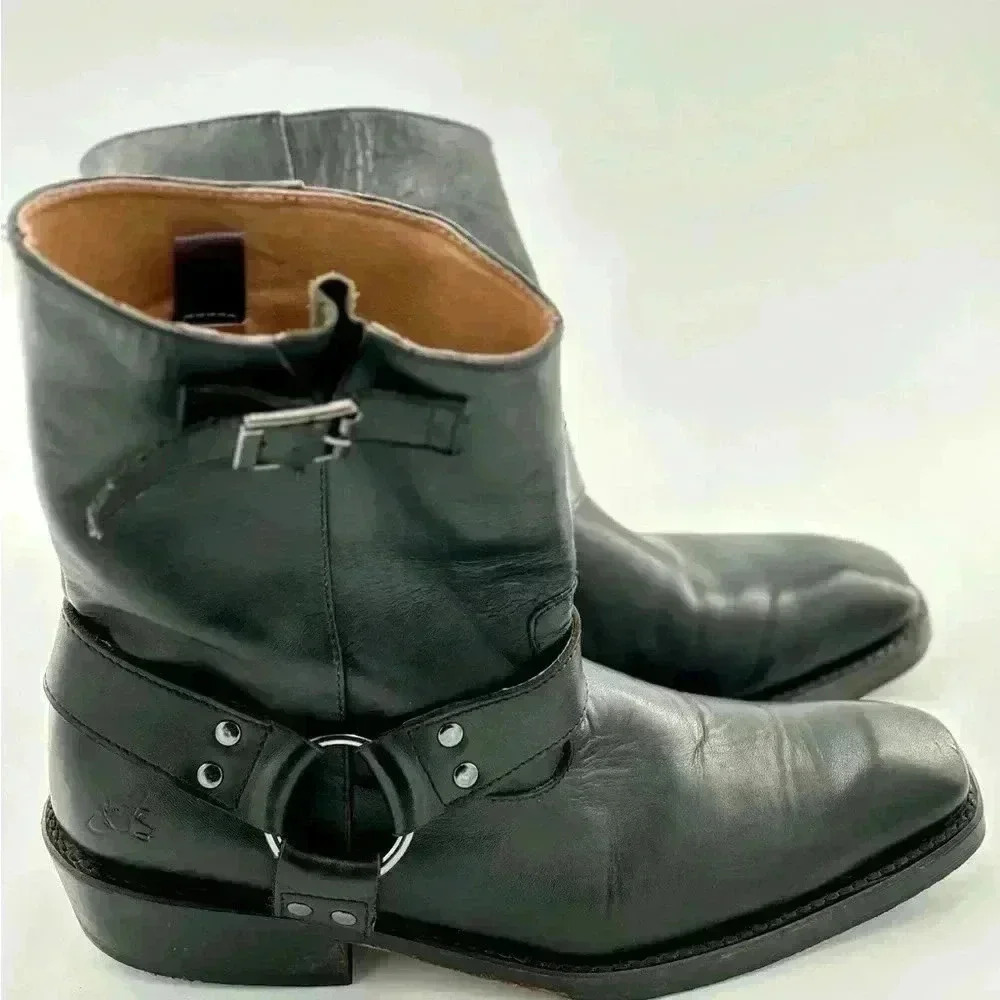 John Fluevog Original Men’s Black Leather Boots in size 9M - Picture 3 of 17